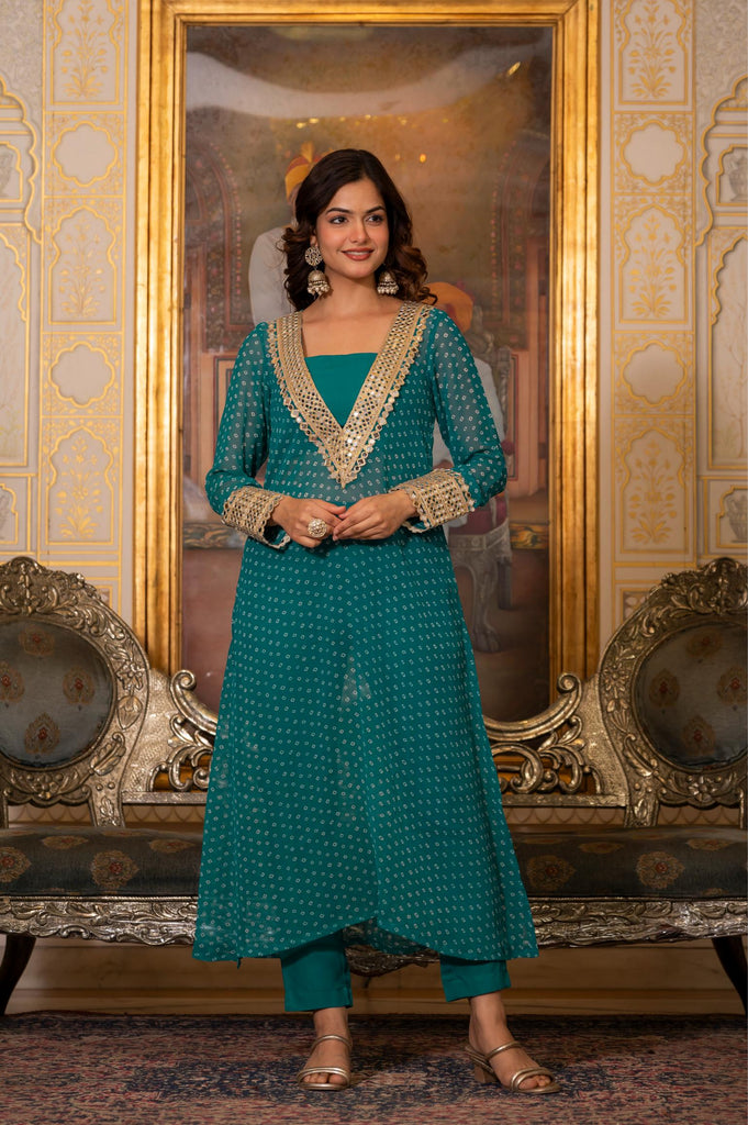 Bandhani Georgette Original Mirror Co-Ord Set
