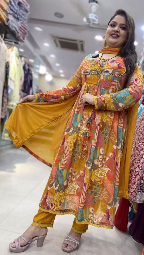 Yellow Custom Made Salwar Suit With Mirror Work Party Wear Mehendi Sangeet  Mayo Dress Short Kurti Plazzo Outfit Pakistani Salwar Suit - Etsy Norway