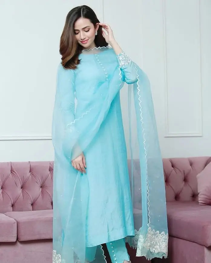 Plain salwar suits sales